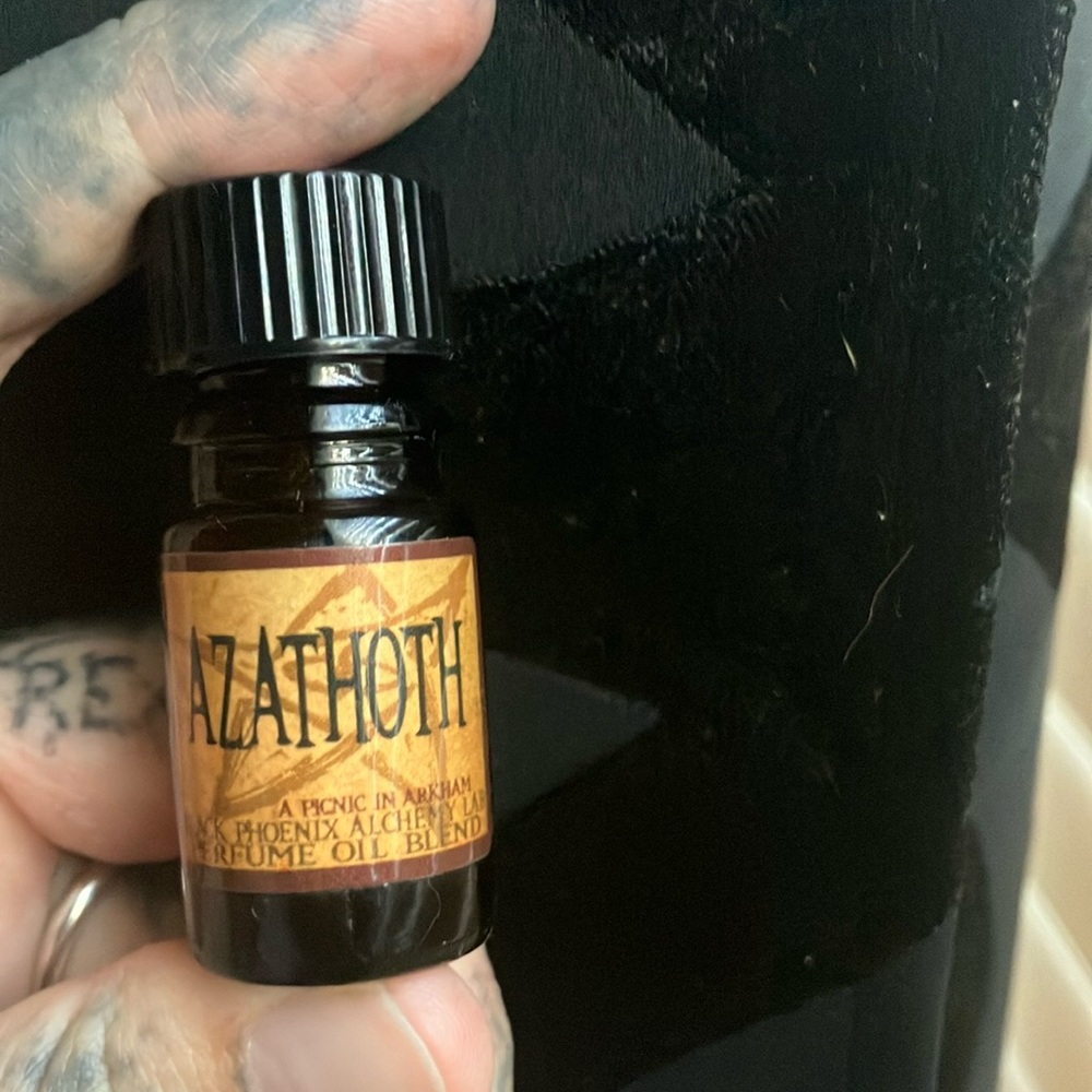 Full vial of Azathoth perfume oil from Black Phoenix Alchemy Lab plus another